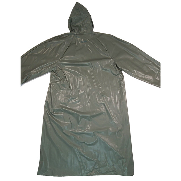 Rare Vintage Converse Hodgman USA Made Heavy Duty Green Raincoat Men's Medium - Picture 6 of 6